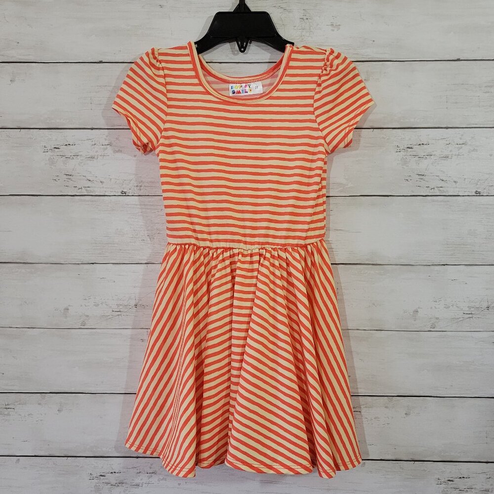 Dot Dot Smile Orange Striped Baby Girl Toddler Kids Dress Size‎ 2T